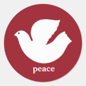 Modern Peace Holiday Envelope Seal Runder Aufkleber (Vorderseite)