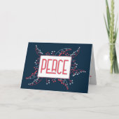 Modern PEACE Rotgraue Blaubeeren Weihnachten (Vorderseite)