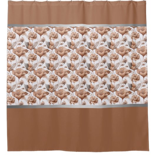 Modern Peach Clay Abstrakt Duschvorhang (Vorderseite)