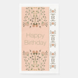 Modern Peach floral Serviette