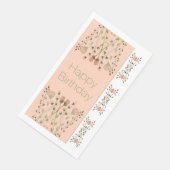 Modern Peach floral Serviette (Ecke)