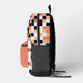 Modern Peach Lmon Geometrie Muster Bedruckter Rucksack (Rechts)