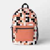 Modern Peach Lmon Geometrie Muster Bedruckter Rucksack (Vorderseite)
