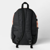 Modern Peach Lmon Geometrie Muster Bedruckter Rucksack (Rückseite)