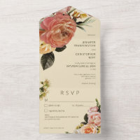 Modern Peach Mimosa Blumengelbe Details