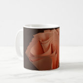 "Modern Peach Ruffle Abstrakt Art Tasse" Kaffeetasse (Vorderseite Links)