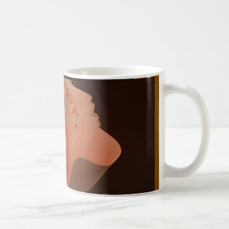 "Modern Peach Ruffle Abstrakt Art Tasse" Kaffeetasse