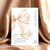 Modern Peach Tan Bow Brautparty Einladung