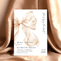 Modern Peach Tan Bow Brautparty