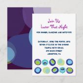 Modern Peacock Bar Bat Mitzvah Replik Card Einladung (Vorne/Hinten)