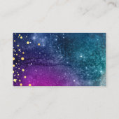 Modern Peacock Blue Gold Wasserfarbenhochzeit Platzkarte (Rückseite)