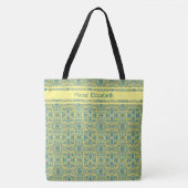 Modern Peacock Blue Pattern Tote Bag Tasche (Vorderseite)