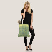 Modern Peacock Blue Pattern Tote Bag Tasche (Am Model)