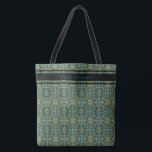 Modern Peacock Blue Pattern Tote Bag Tasche<br><div class="desc">Stilvolles und modernes Pfauenblau mit Senf gelben Farben Tote Tasche,  die personalisiert werden kann.</div>