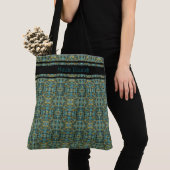 Modern Peacock Blue Pattern Tote Bag Tasche (Von Nahem)