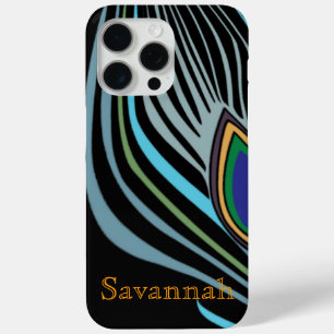 Modern Peacock Feather Personalisiert Damask iPhon Case-Mate iPhone Hülle