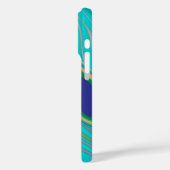 Modern Peacock Feather Personalisiert Damask iPhon Case-Mate iPhone Hülle (Rückseite / Links)