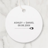 Modern Peacock Feathers Vielen Dank für Ihre Gesch Geschenkanhänger (Rückseite)