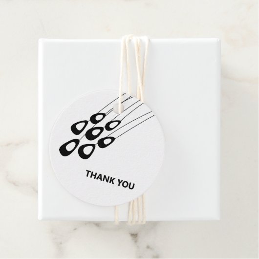 Modern Peacock Feathers Vielen Dank für Ihre Gesch Geschenkanhänger (Beispiel)