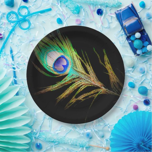 Modern Peacock Pappteller (Party)