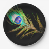 Modern Peacock Pappteller (Vorderseite)