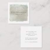 Modern Pearl Green Quadratische Visitenkarte (Vorne/Hinten)