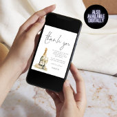 Modern Pearls Prosecco Hen Party Vielen Dank Karte