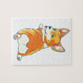 Modern Pembroke Corgi Illustration Puzzle (Horizontal)