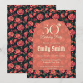 Modern Peonies Inspired Wife’S Birthday Einladung (Vorne/Hinten)