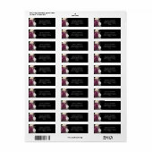 Modern Peonies Wedite Invite Return Label (Vorne)