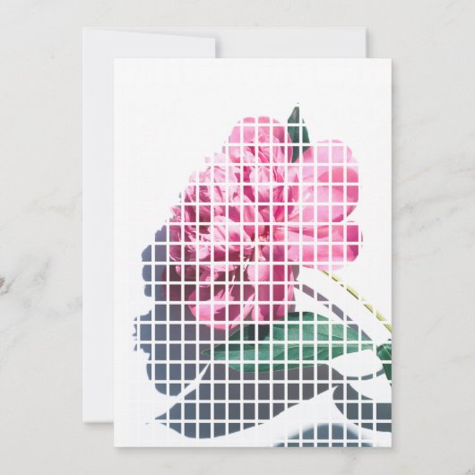 Modern Peony Blume Probe Dinner Einladung (Rückseite)