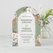 Modern Peony & Hydrangea Grüne Hochzeit