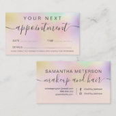 Modern perl nacre holographic ombre beruflich terminkarte (Vorne/Hinten)