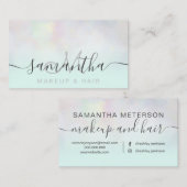 Modern Perlgras nacre ombre aquamarines Make-up Ha Visitenkarte (Vorne/Hinten)