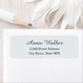 Modern Personal Address Label - Clear Snow White (Insitu)