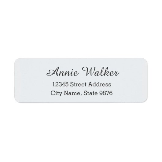 Modern Personal Address Label - Clear Snow White (Vorne)