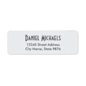 Modern Personal Address Label - Clear Snow White (Vorne)