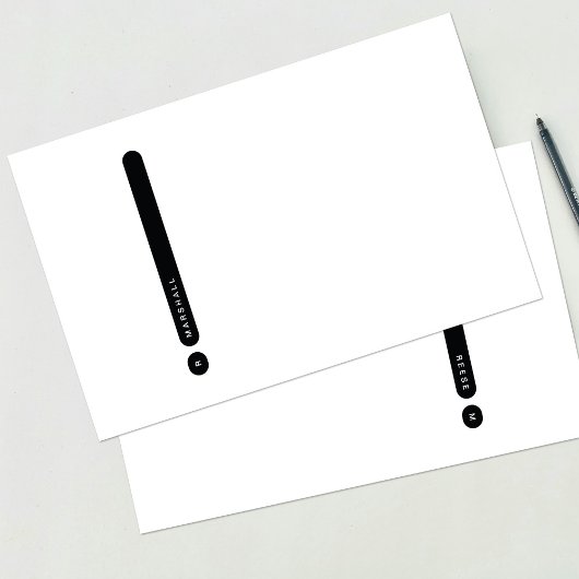 Modern Personal Stationery | Side Margin Briefpapier