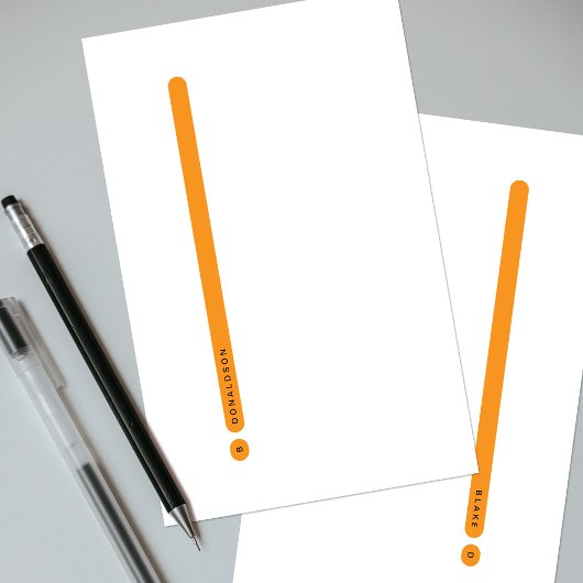 Modern Personal Stationery | Side Margin Briefpapier