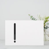 Modern Personal Stationery | Side Margin Briefpapier (Stehend Vorderseite)