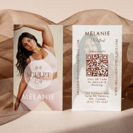 Modern Personal Trainer Fitness Influencer Photo Visitenkarte