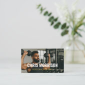 Modern Personal Trainer Fitness Photo QR Code Visitenkarte (Stehend Vorderseite)