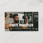 Modern Personal Trainer Fitness Photo QR Code Visitenkarte (Vorderseite)