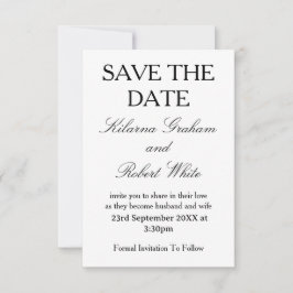 Modern Personalised Photo Wedding Save the Date 