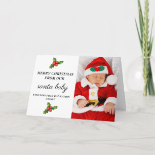 Modern personalisieren Weihnachts-Fotokarte Feiertagskarte