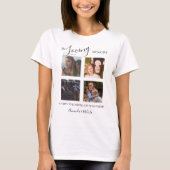 Modern | Personalisiert | Besties | 4-Foto-Gedenks T-Shirt (Vorderseite)