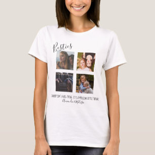 Modern   Personalisiert   Besties   4 FOTO T-Shirt