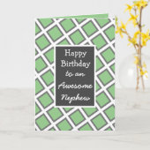 Modern Personalisiert Happy Birthday Nephew Karte (Gelbe Blume)