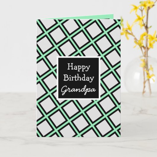 Modern Personalisiert Happy Birthday Opa Karte (Gelbe Blume)