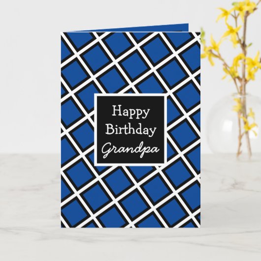 Modern Personalisiert Happy Birthday Opa Karte (Gelbe Blume)
